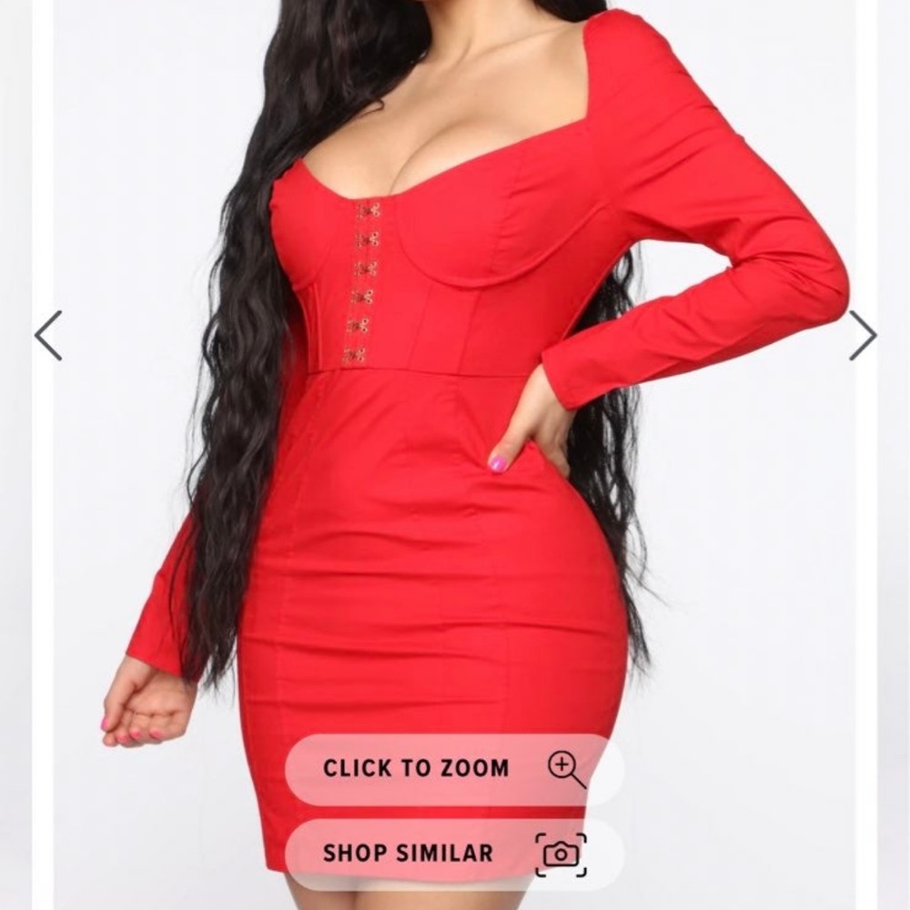 Mini red dress